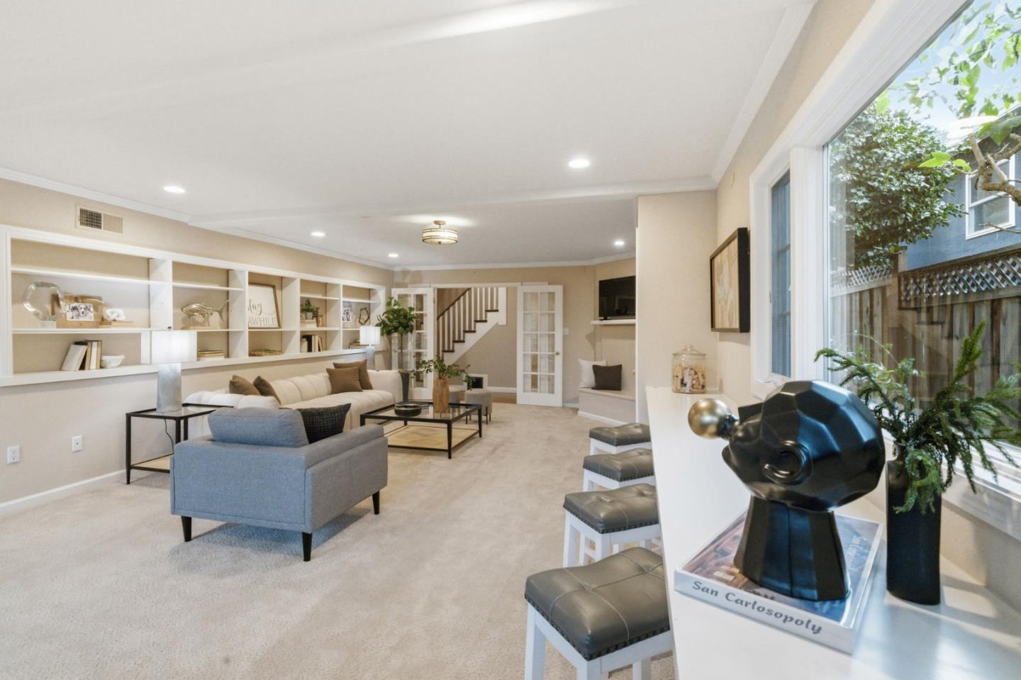 418 Ridge Road San Carlos, CA 94070 - Photo 40 of 64 a living room with furniture and a large window