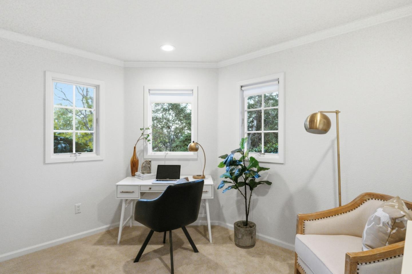 418 Ridge Road San Carlos, CA 94070 - Photo 42 of 64 a living room with furniture and a potted plant