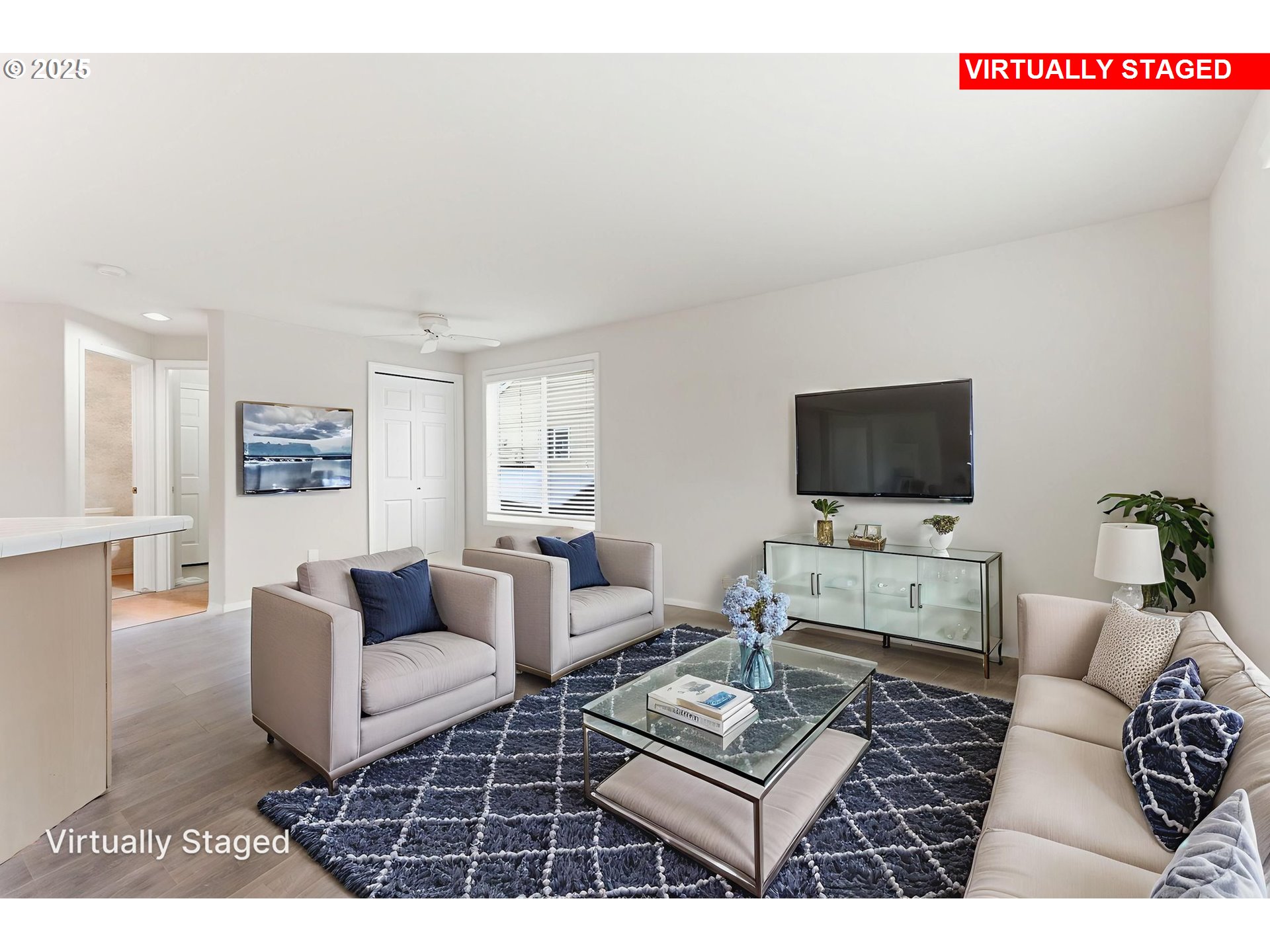 4753 Southeast 14th Street Gresham, OR 97080 - Photo 47 of 48 a living room with furniture and a flat screen tv