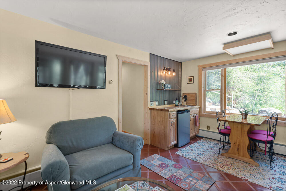 73 Juniper Court Marble, CO 81623 - Photo 35 of 47 a living room with furniture and a flat screen tv