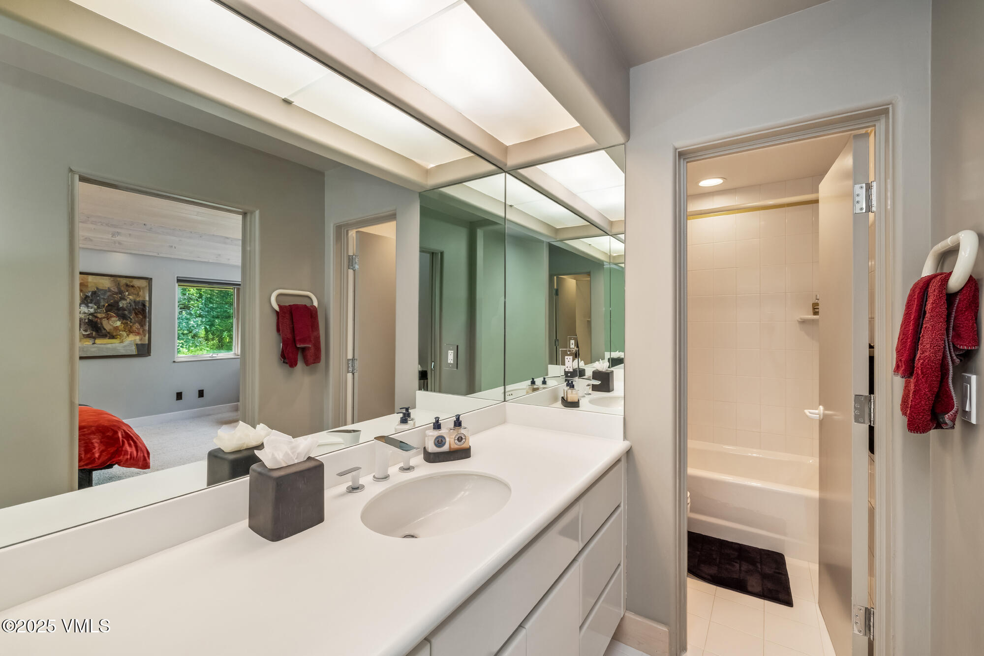 334 Borders Road Beaver Creek, CO 81620 - Photo 34 of 62 a bathroom with a sink double vanity and a mirror