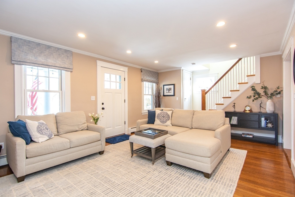 1289 Walnut Street Newton, MA 02461 - Photo 9 of 42 a living room with furniture and wooden floor