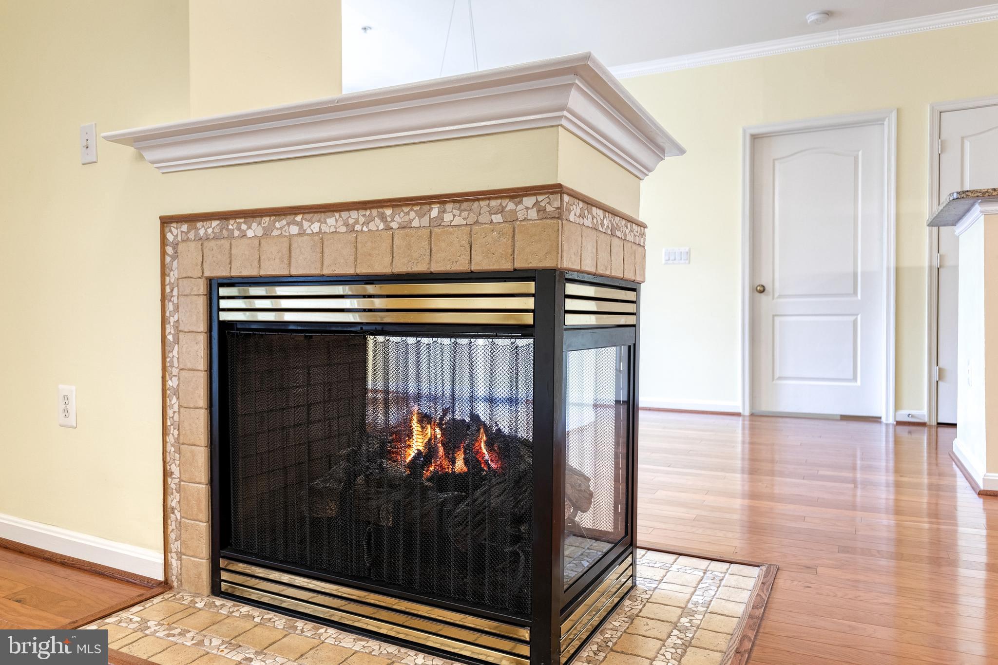 400 Symphony Circle, Unit 406 Hunt Valley, MD 21030 - Photo 8 of 37 a living room with furniture and a fireplace