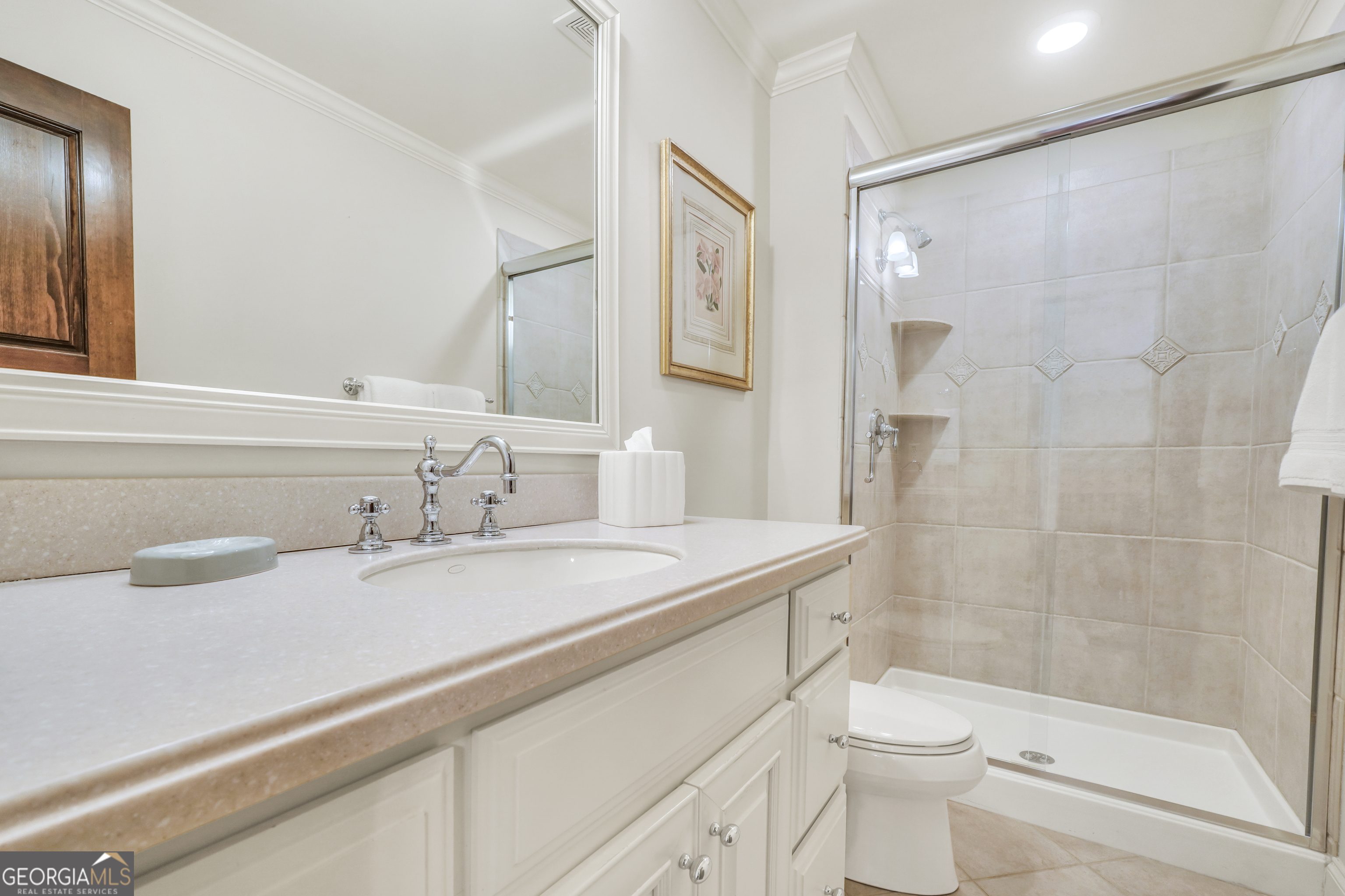 610 Elliott Road McDonough, GA 30252 - Photo 43 of 92 a bathroom with a sink a toilet and shower