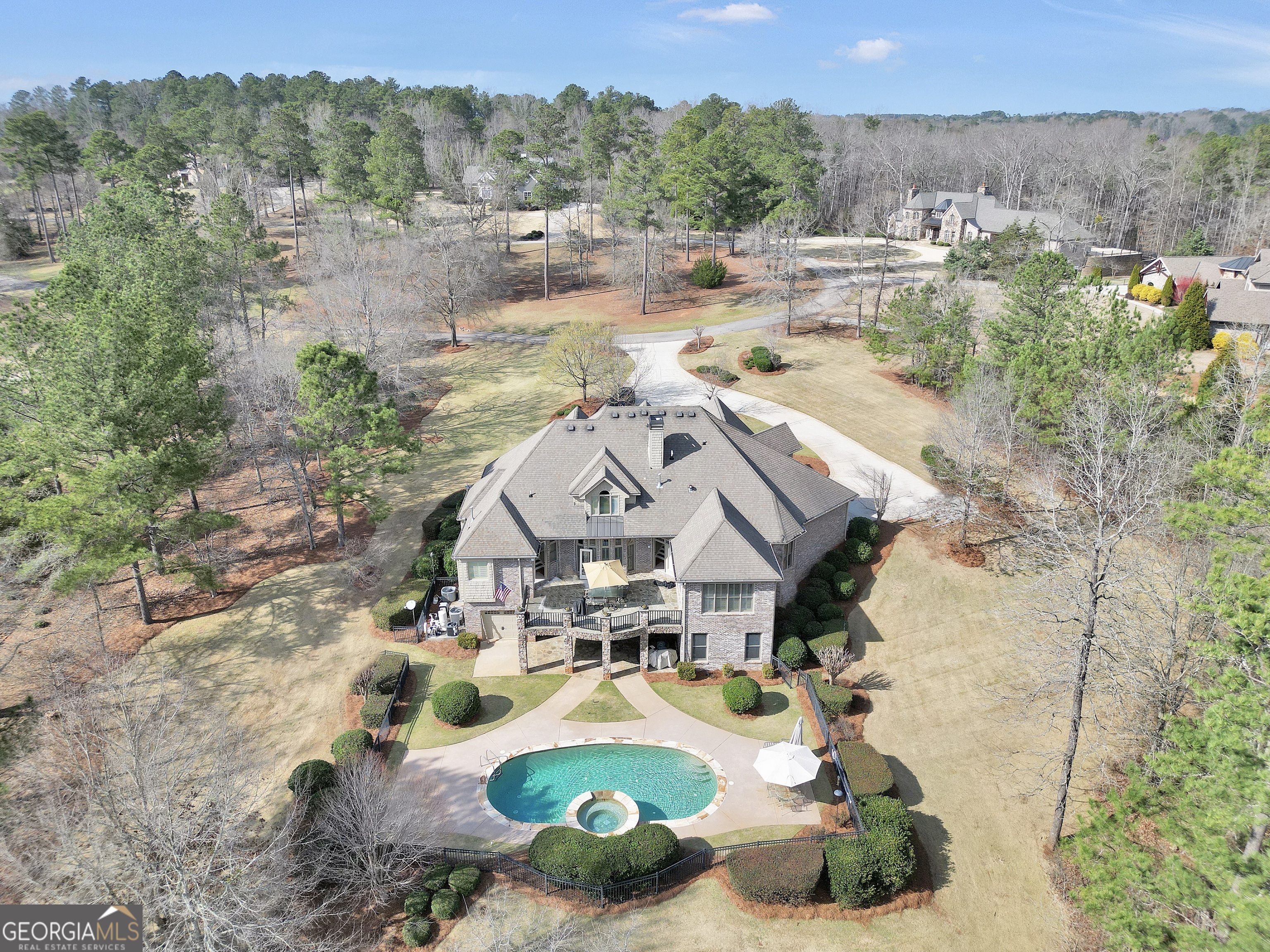 610 Elliott Road McDonough, GA 30252 - Photo 80 of 92 an aerial view of a house with yard swimming pool and outdoor seating