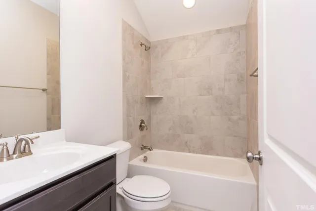 a view of a porch with wooden floor