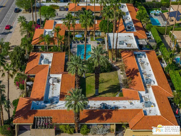 an aerial view of multiple houses