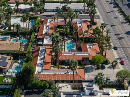 an aerial view of multiple houses