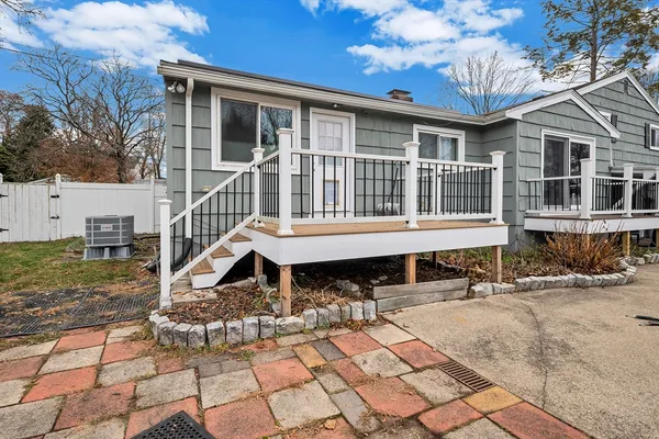 a house view with a garden space