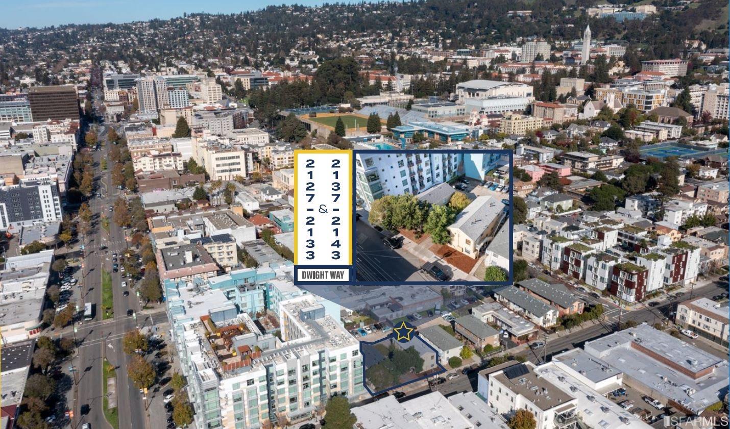 an aerial view of multiple house