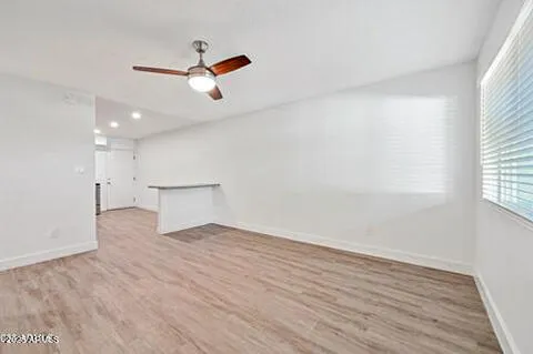 a view of a porch with a big yard