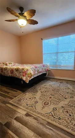 a bedroom with an empty space