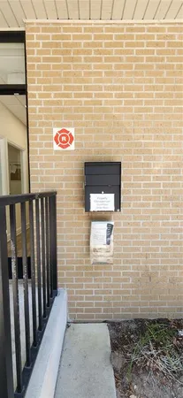 a brick building with a window