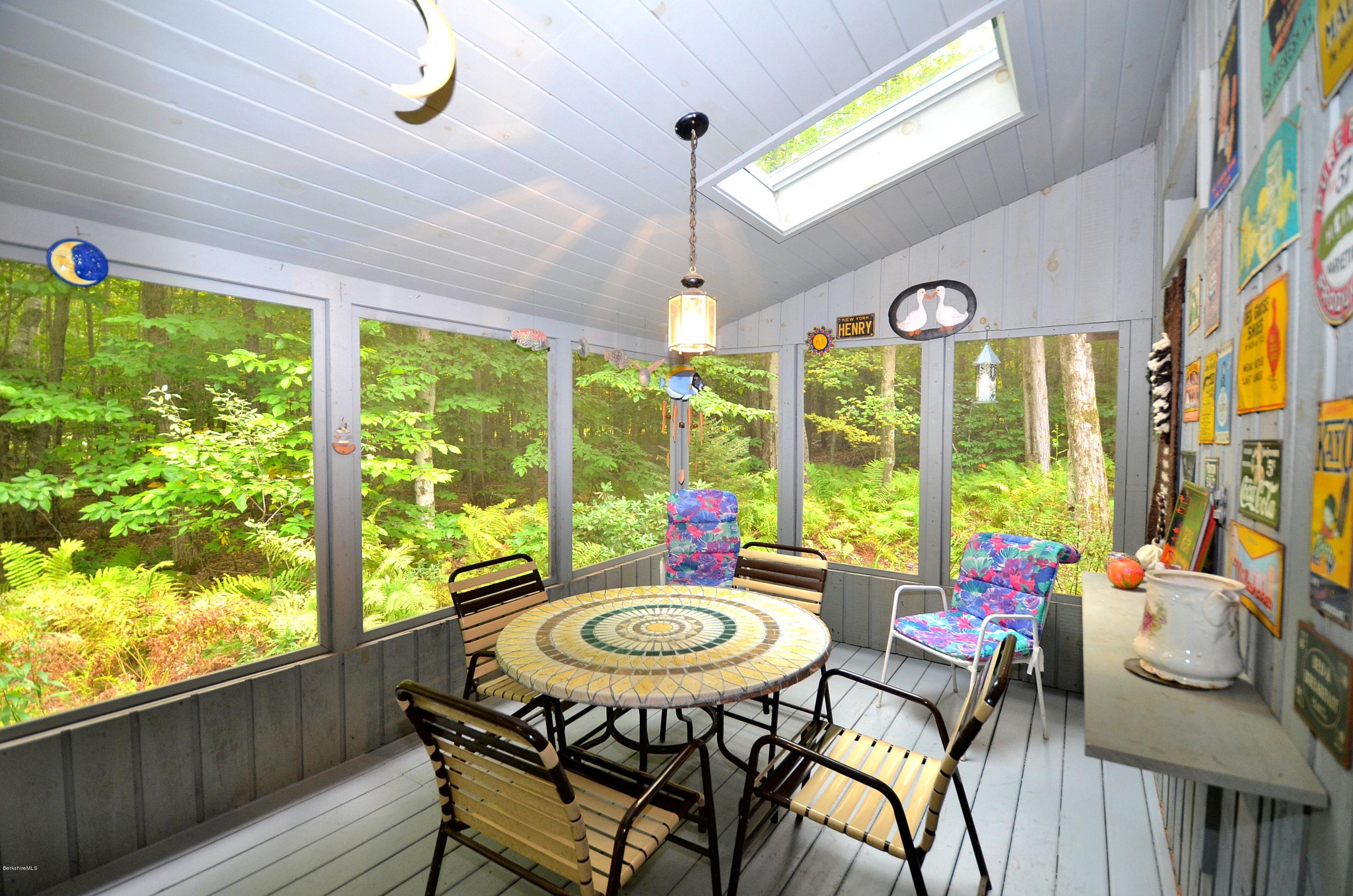19 Cherokee Road Becket, MA 01223 - Photo 20 of 22 a view of a dining room with furniture window and outside view