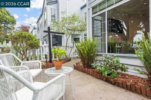 a view of outdoor seating space