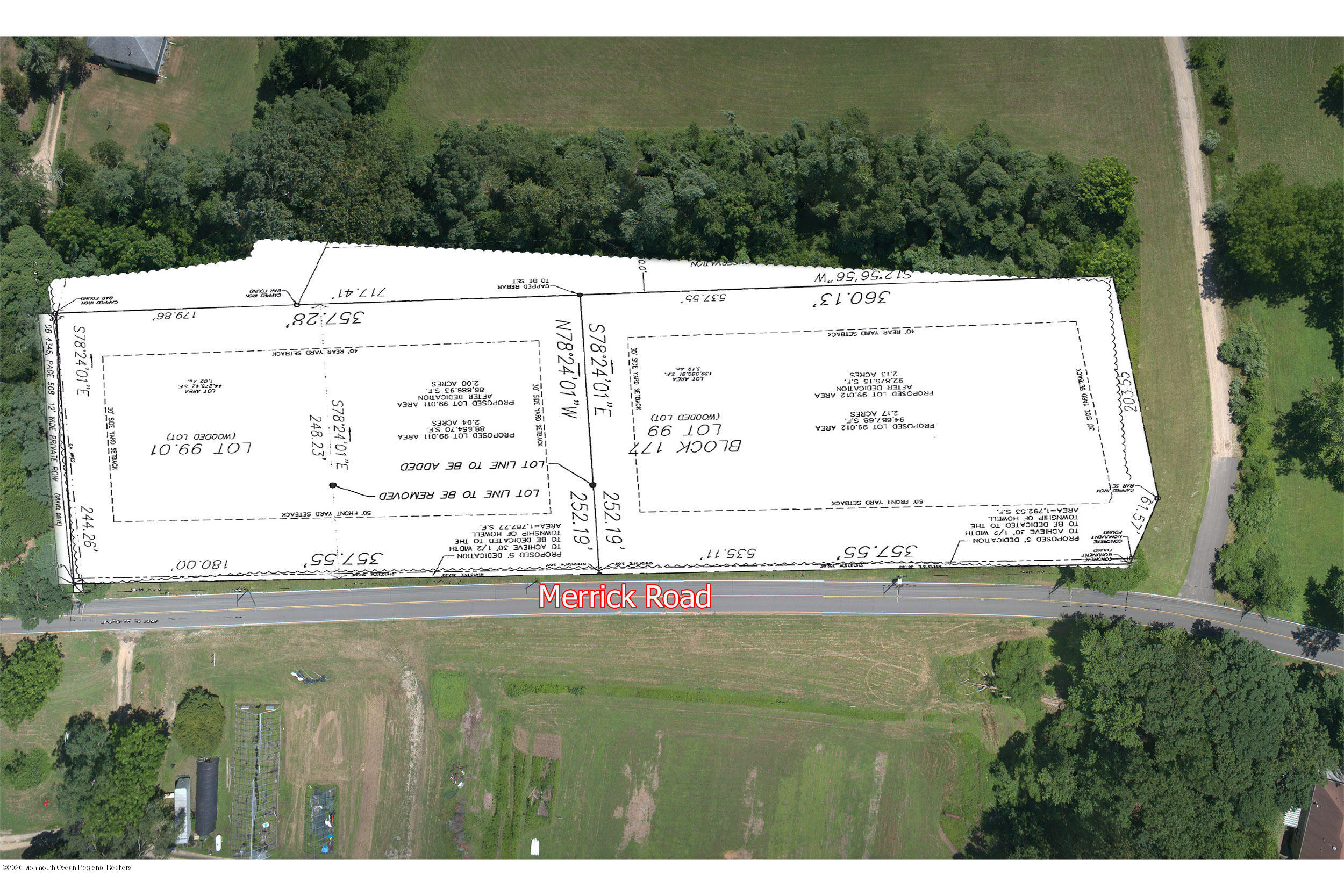 Lot 99.01 Merrick Road Farmingdale, NJ 07727 - Photo 5 of 11 Overhead Survey