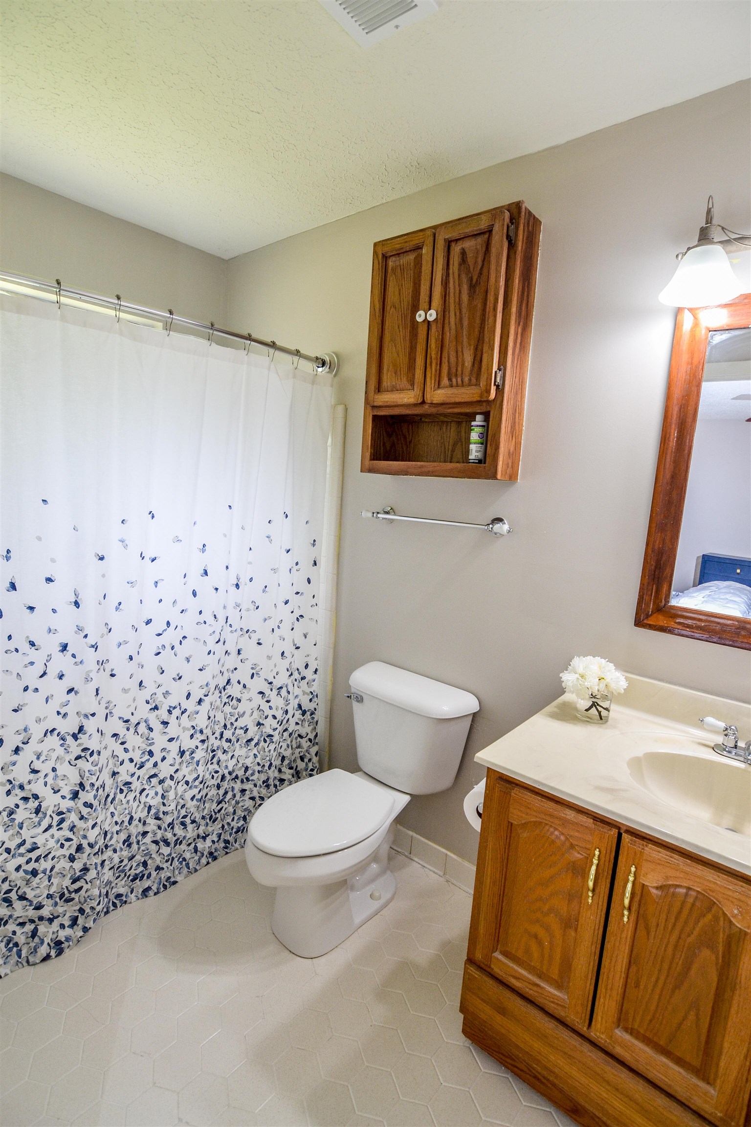 218 East Harpers Ferry Road Collierville, TN 38017 - Photo 15 of 25 a bathroom with a sink a toilet and shower curtain
