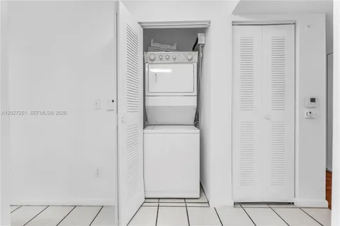 a room with a washer and dryer