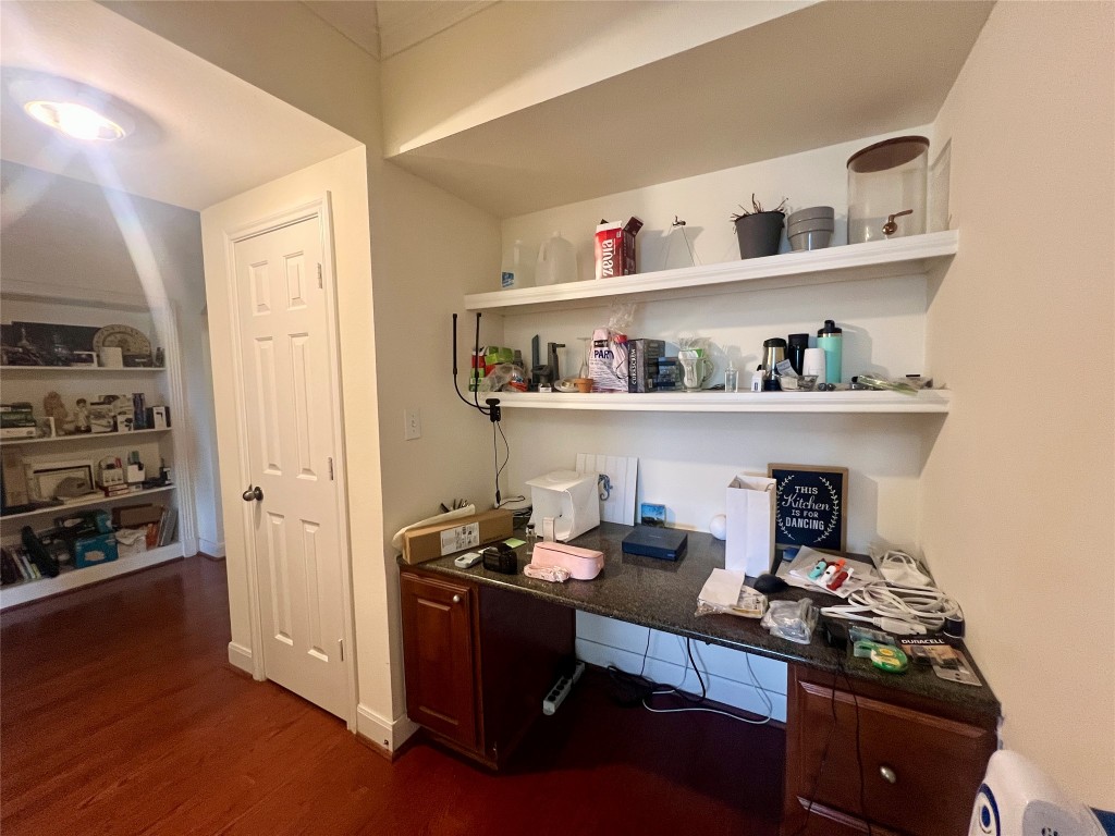 7701 Rialto Boulevard, Unit 1328 Austin, TX 78735 - Photo 7 of 17 Office with built in study area and dark wood-style floors