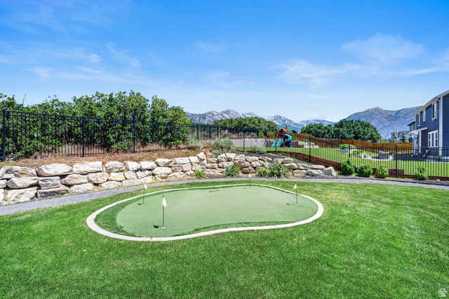 6536 West Muirfield Road Highland, UT 84003 - Photo 42 of 48 Manicured lawn featuring a putting green with multiple holes