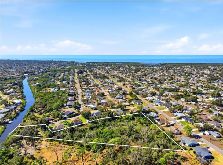 an aerial view of multiple house