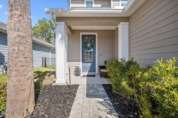 a view of a entryway door front of house