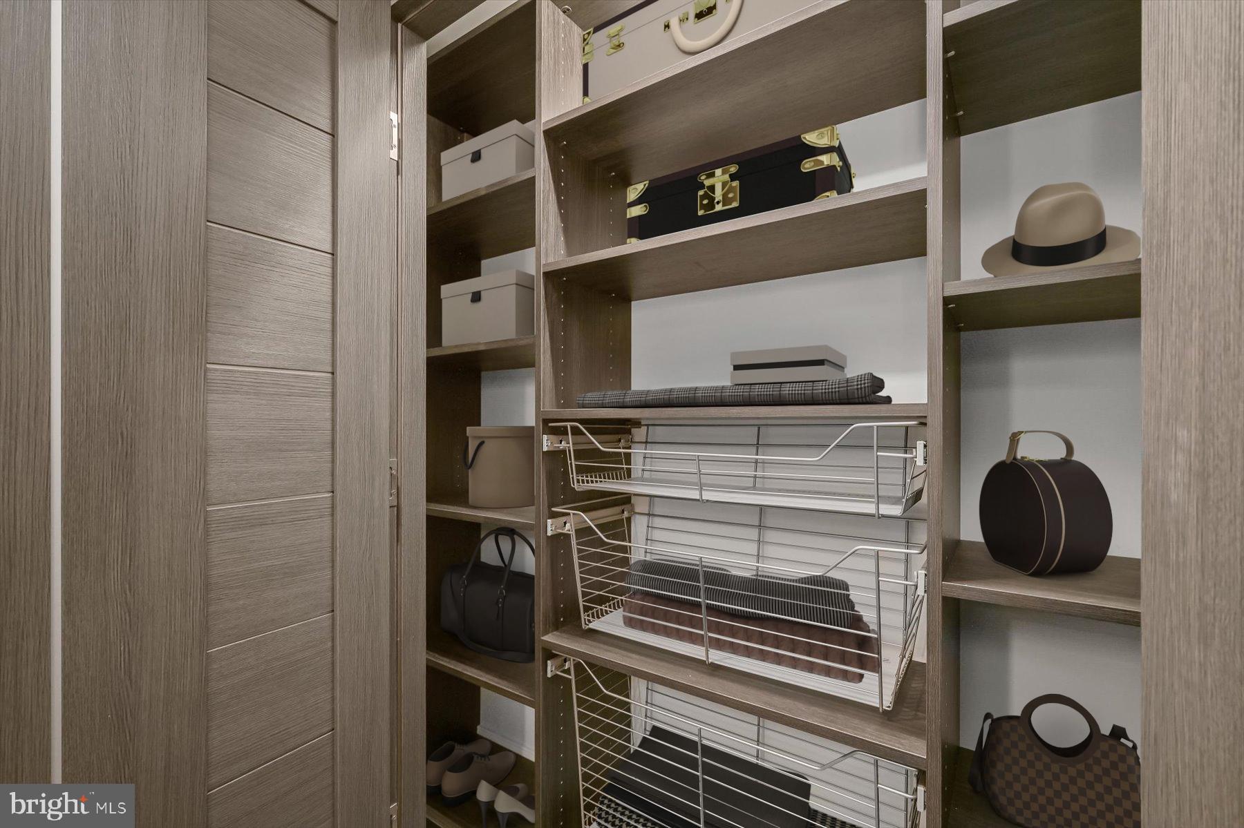 2501 M Street Northwest, Unit 612 Washington, DC 20037 - Photo 26 of 44 a close view of shoes stand and cabinets