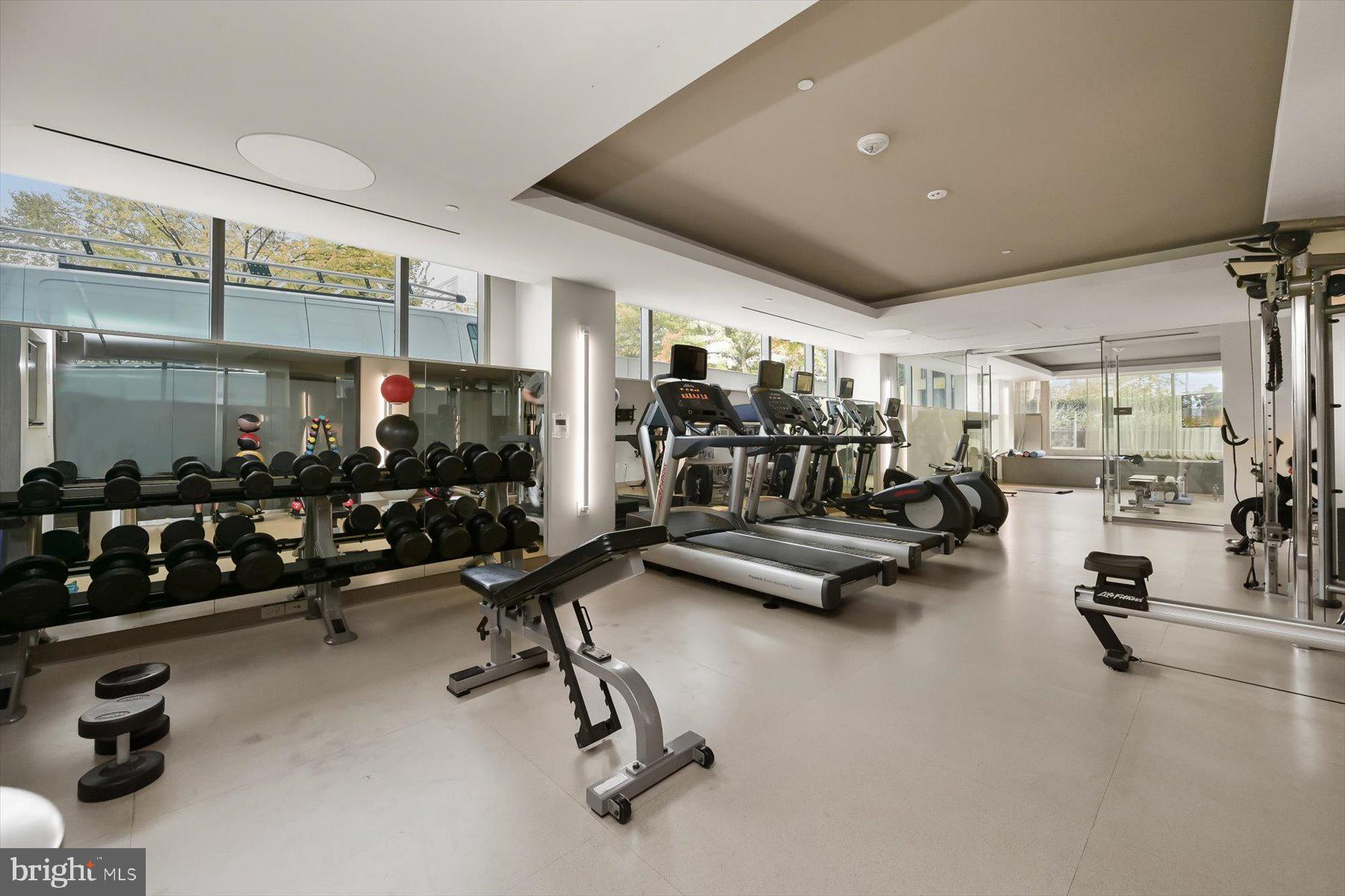 2501 M Street Northwest, Unit 612 Washington, DC 20037 - Photo 30 of 44 a view of a room with gym equipment