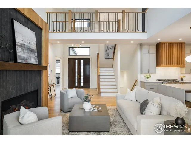a view interior of a house with wooden floor and windows