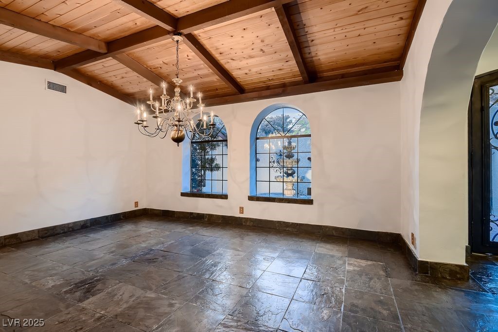 1 Quail Run Road Henderson, NV 89014 - Photo 14 of 82 Dining room view of the front courtyard