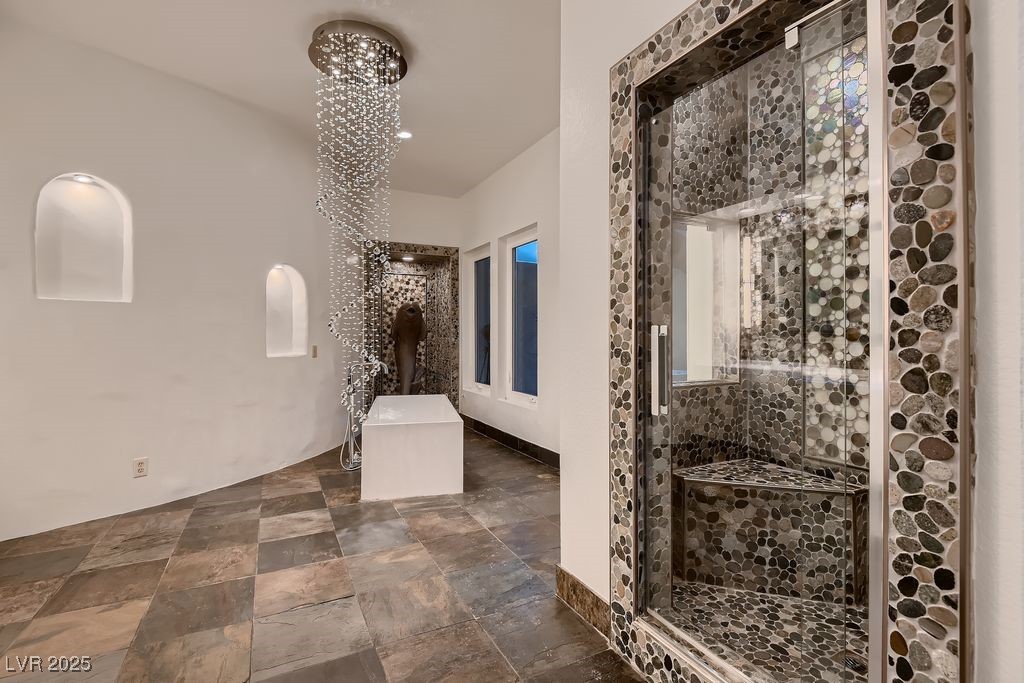 1 Quail Run Road Henderson, NV 89014 - Photo 36 of 82 Decorative rock and Bubbleliscious glass tile