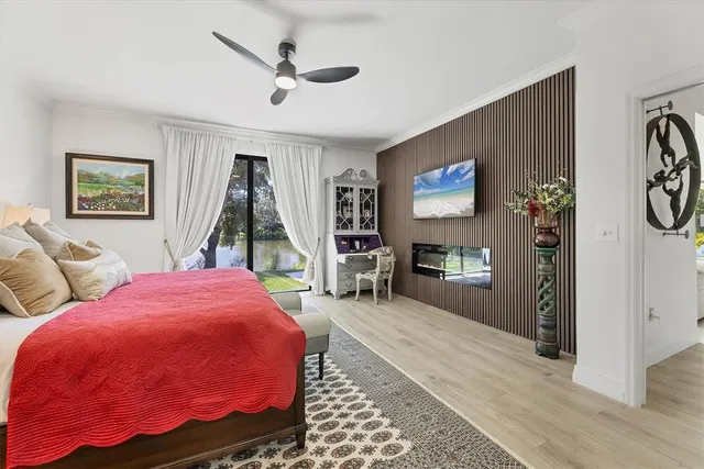 a bed room with a bed and a couch