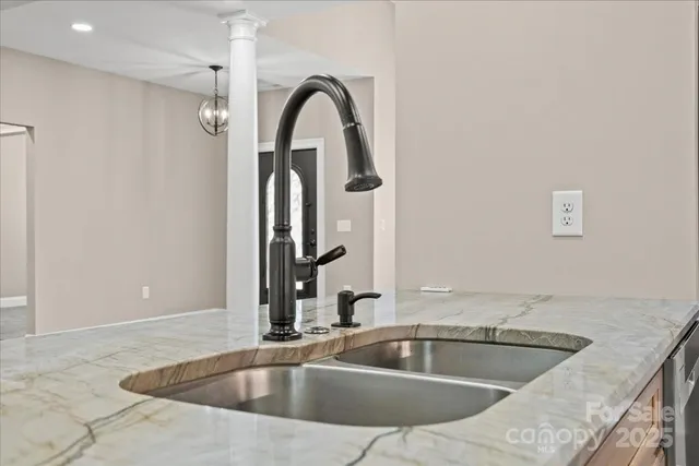 a close view of sink and tap