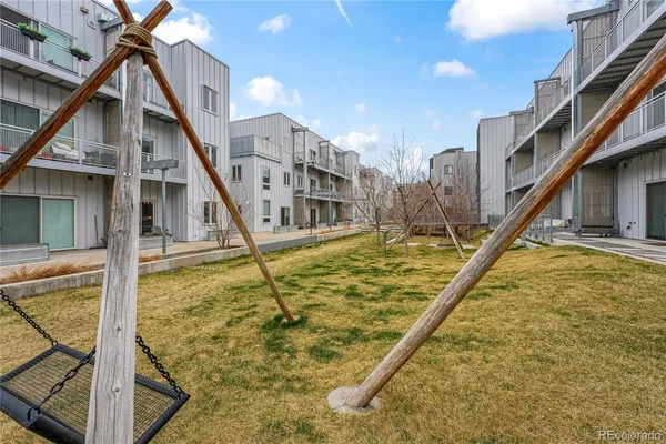 a view of a terrace with sitting area