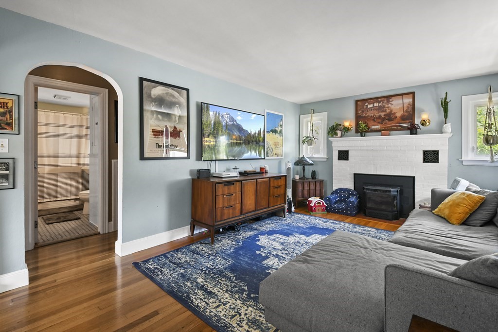 4 Maxdale Road Worcester, MA 01602 - Photo 2 of 28 a living room with furniture fireplace and flat screen tv