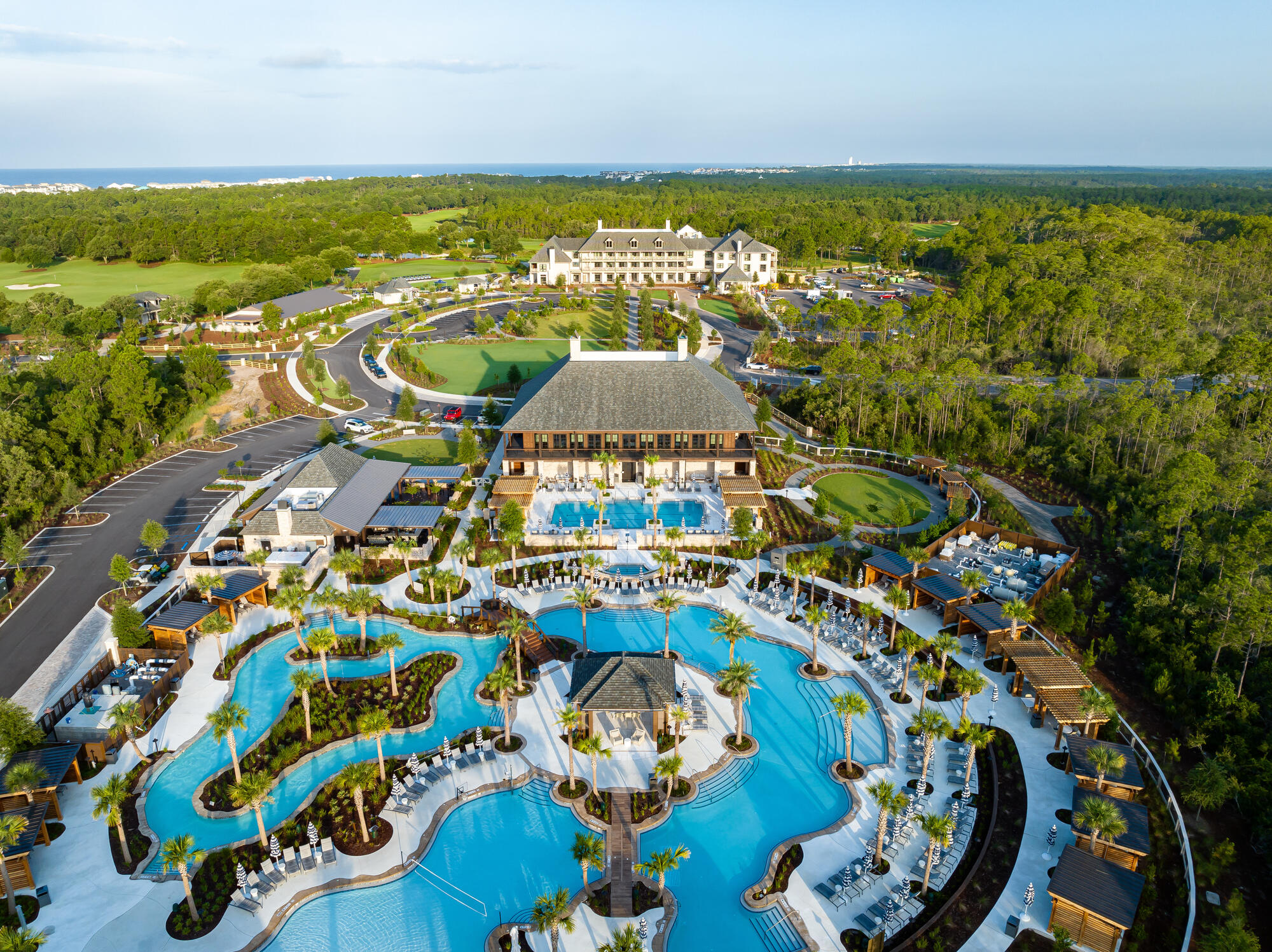 92 Southern Cross Ln Inlet Beach Inlet Beach, FL 32461 - Photo 2 of 19 an aerial view of a house with a swimming pool yard and outdoor seating
