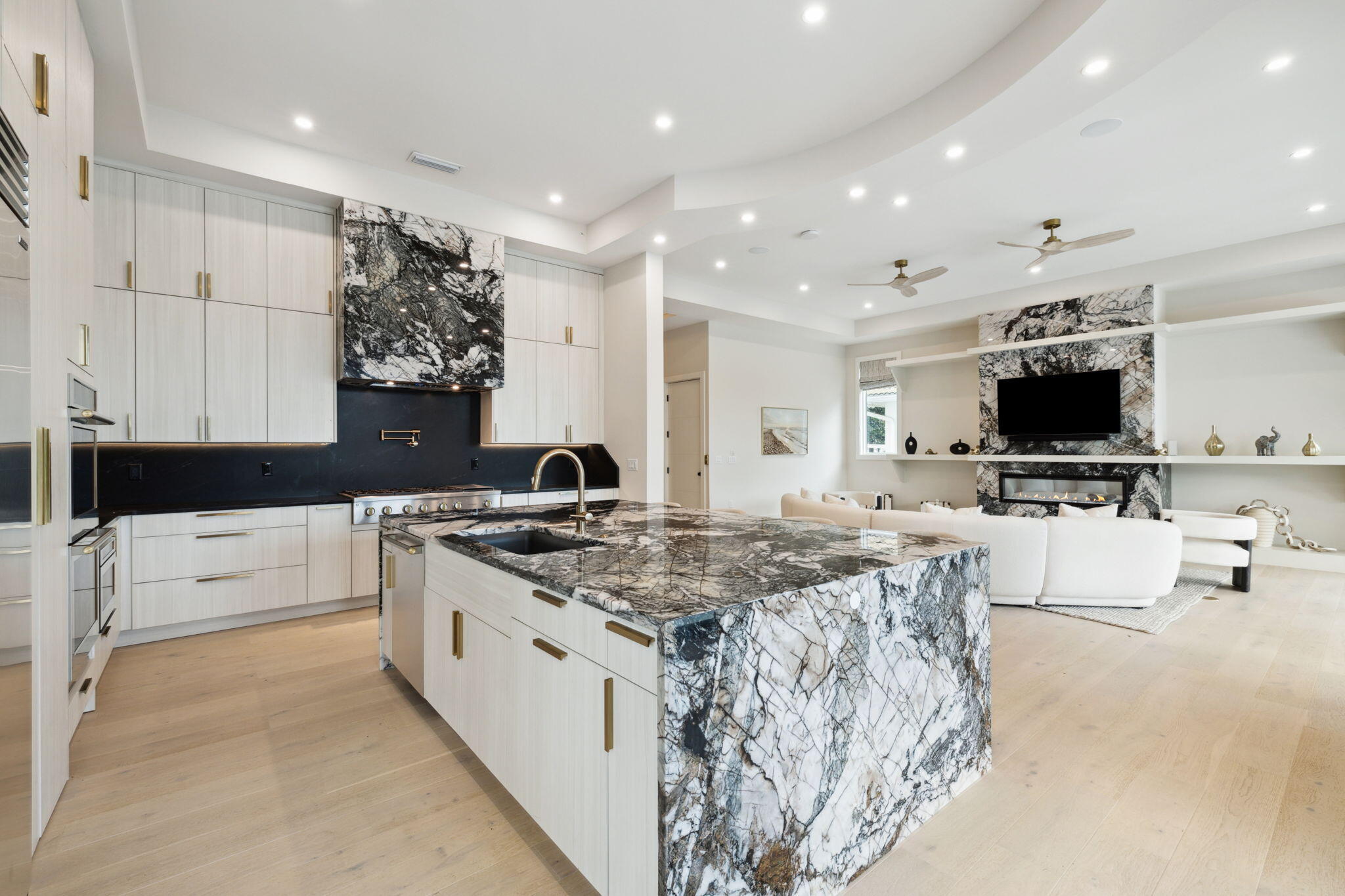 92 Southern Cross Ln Inlet Beach Inlet Beach, FL 32461 - Photo 9 of 19 a kitchen with stainless steel appliances kitchen island granite countertop a sink and a stove