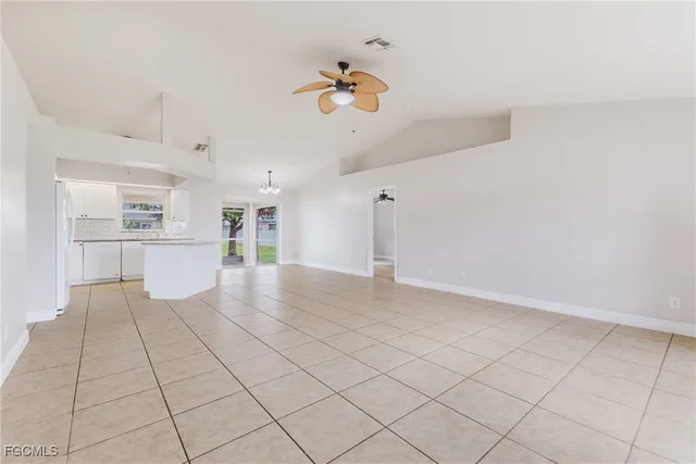 a view of a kitchen with a sink