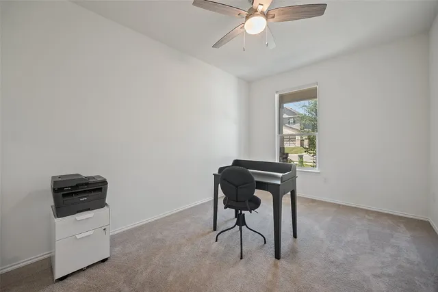 a room with furniture and a potted plant