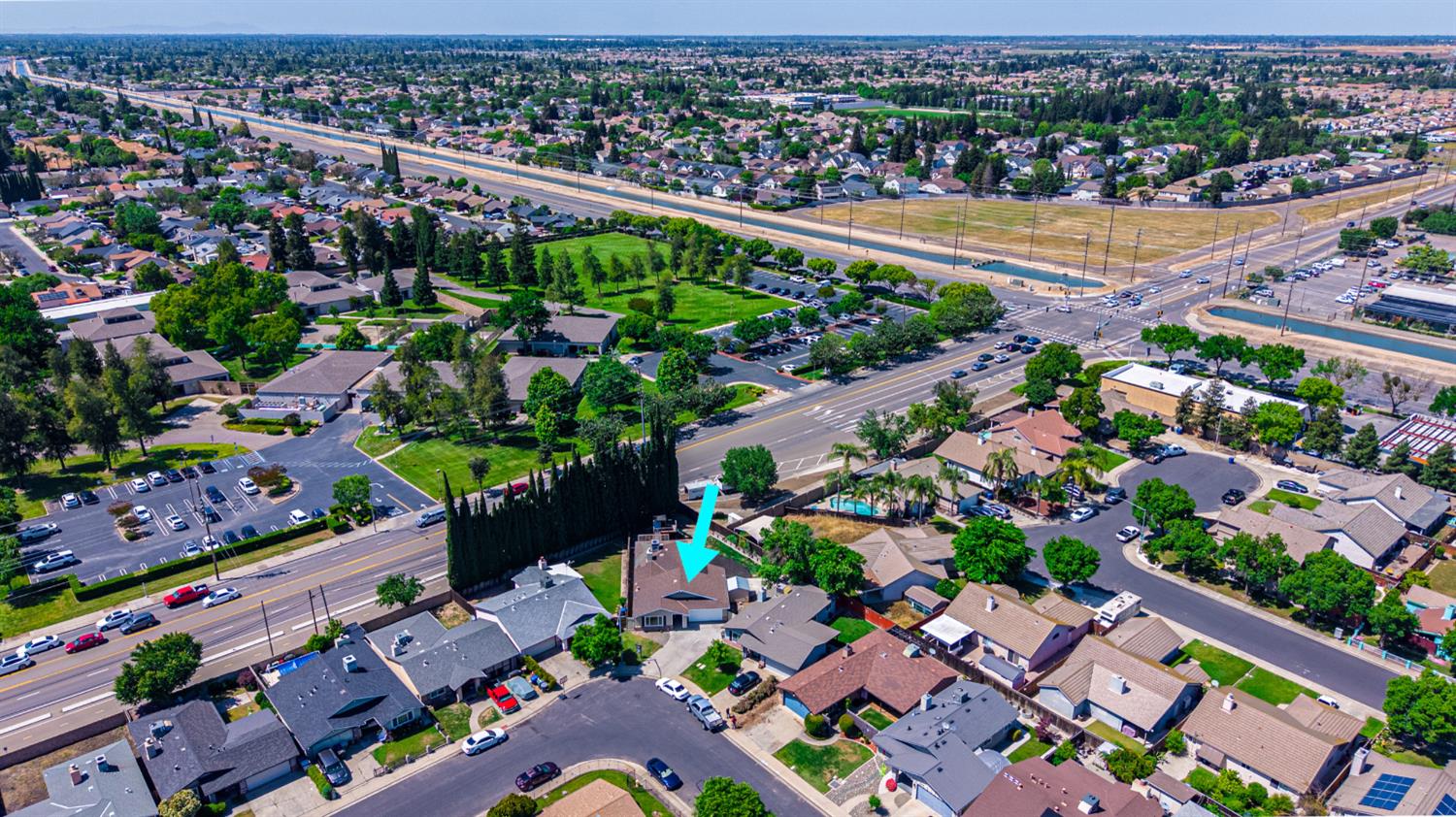 4005 Goldust Drive Modesto, CA 95355 - Photo 35 of 36 an aerial view of a city