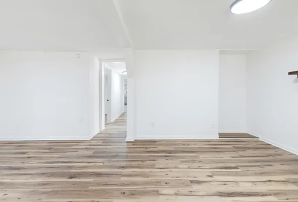 a view of a closet in a room