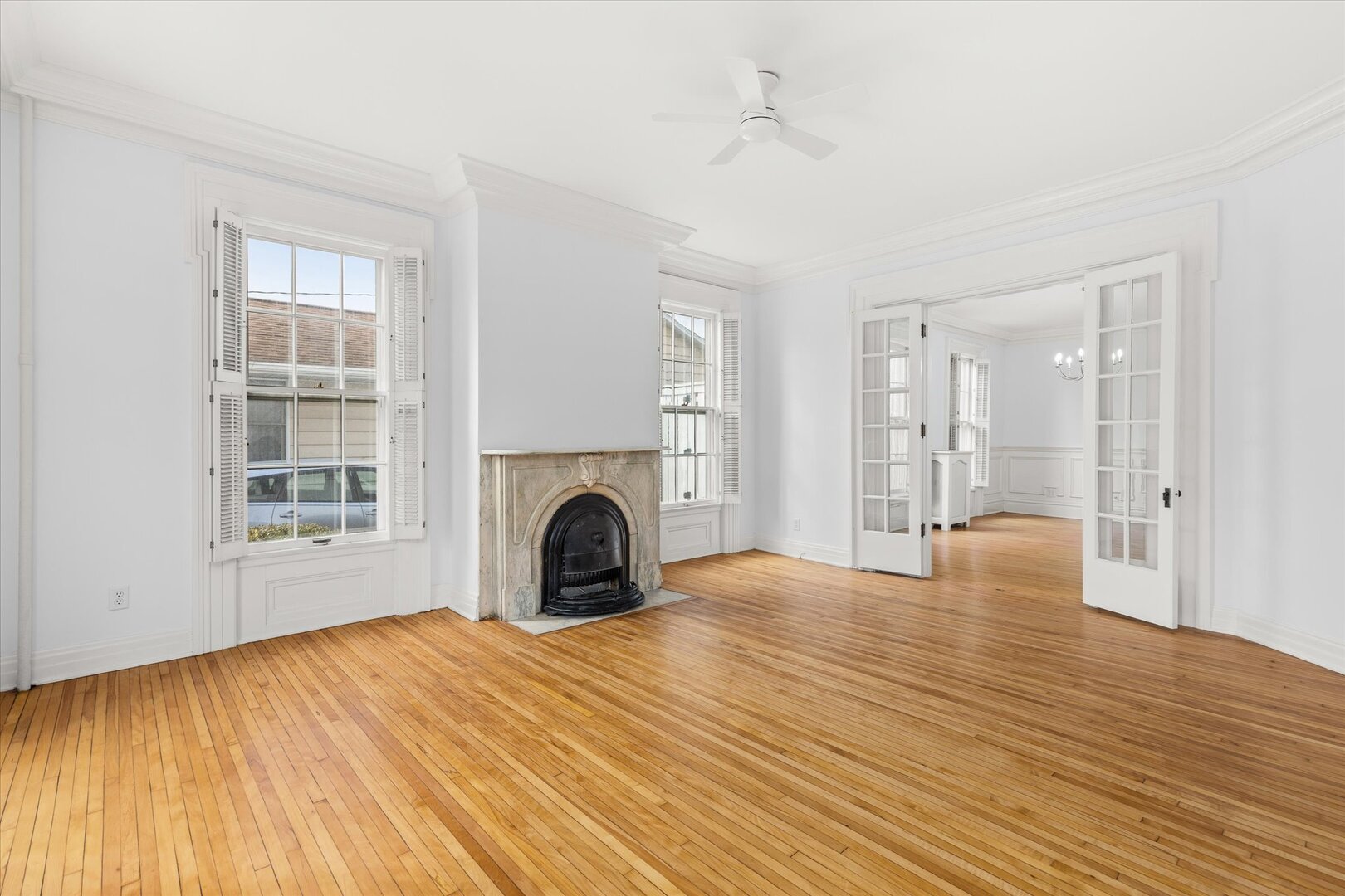 540 Pearl Street Ottawa, IL 61350 - Photo 8 of 70 a view of empty room with wooden floor and fireplace