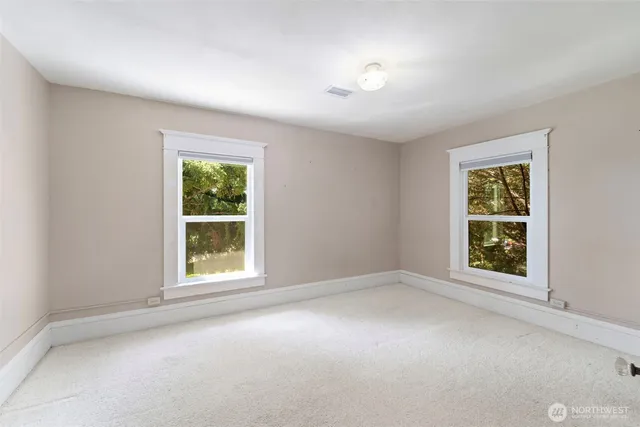 an empty room with a window