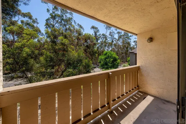 a view of a street from a balcony