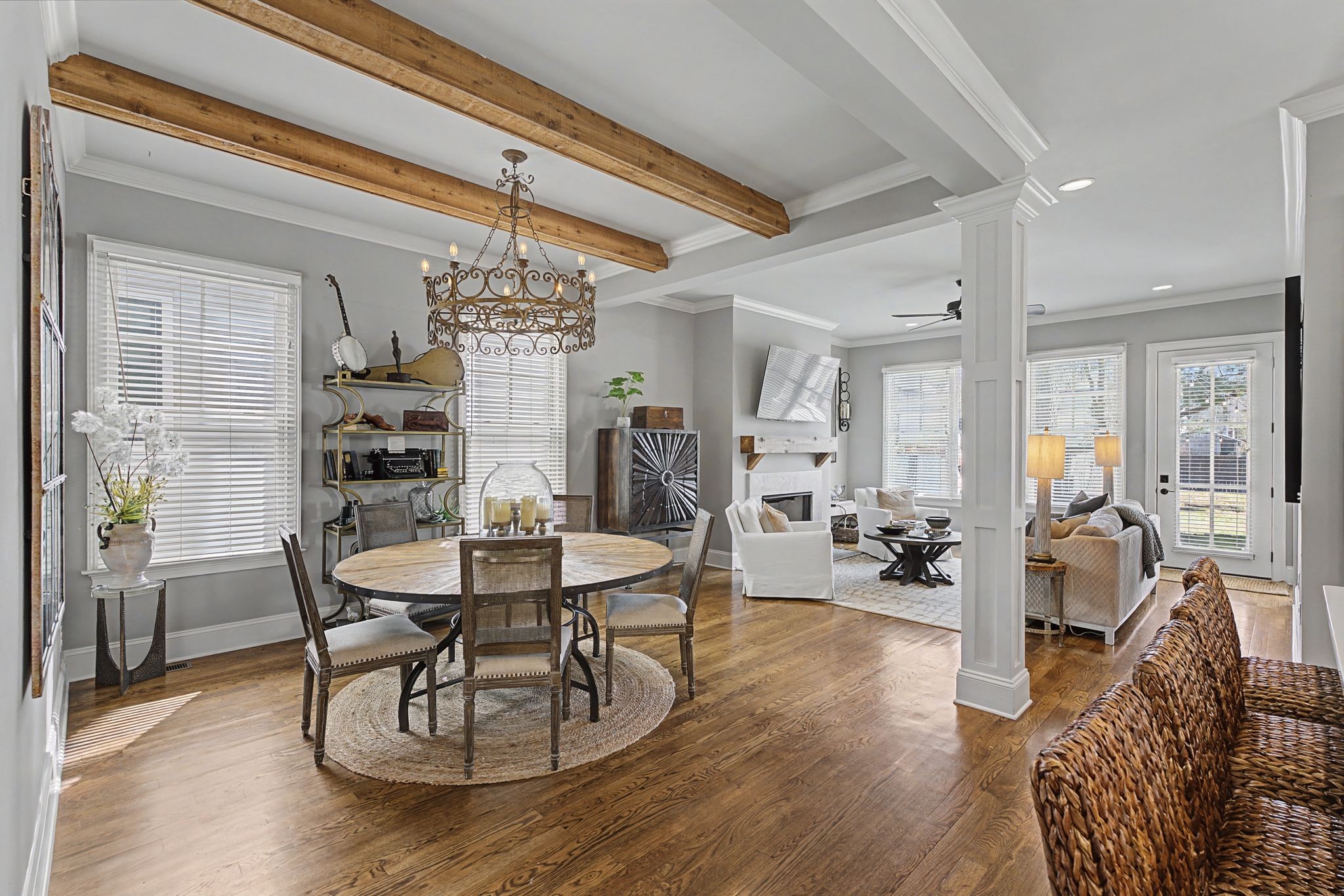 4108 A Lone Oak Road Nashville, TN 37215 - Photo 4 of 36 a view of a dining room with furniture wooden floor and chandelier