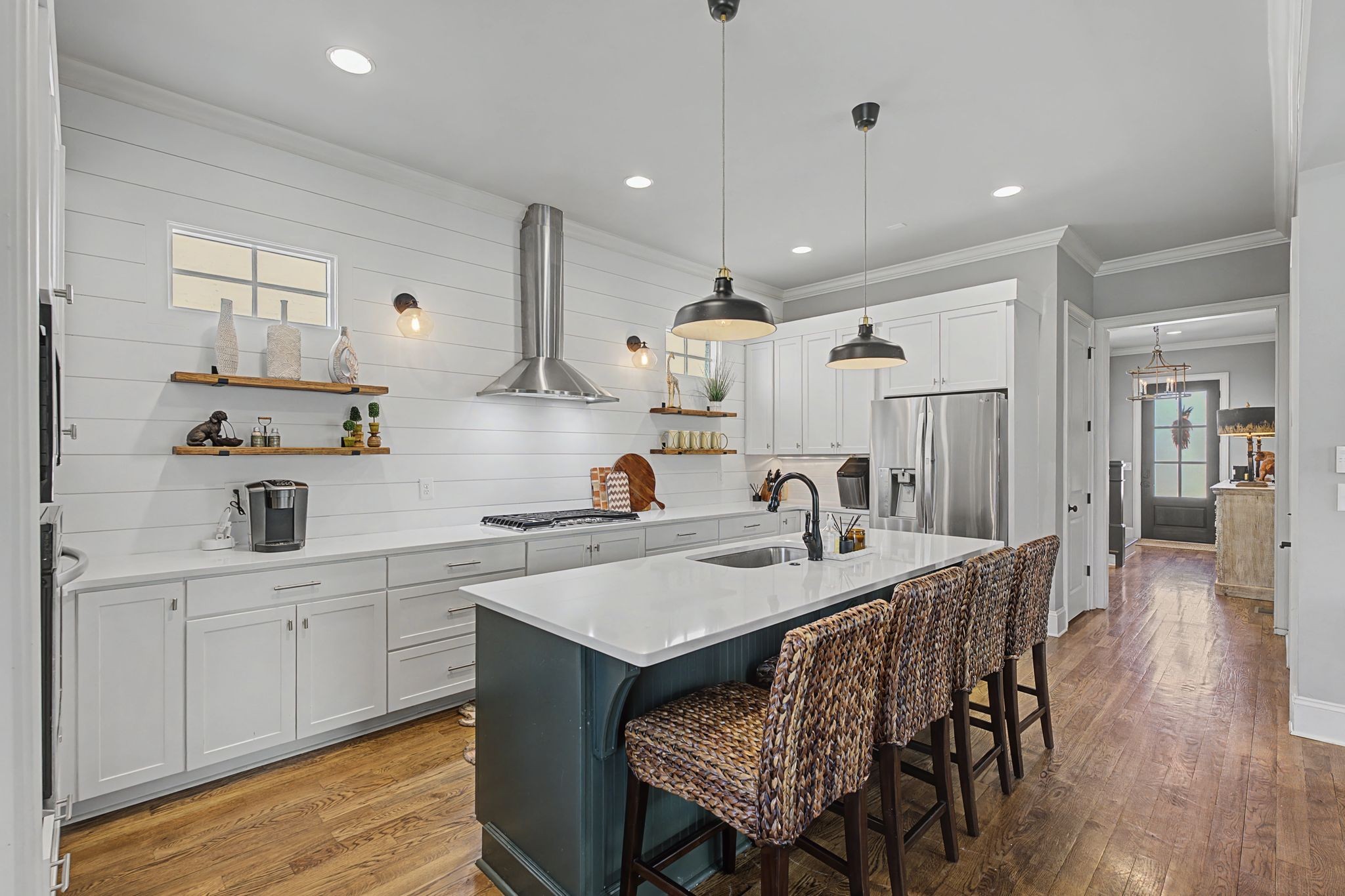 4108 A Lone Oak Road Nashville, TN 37215 - Photo 7 of 36 a kitchen with stainless steel appliances granite countertop a sink a stove a dining table and chairs