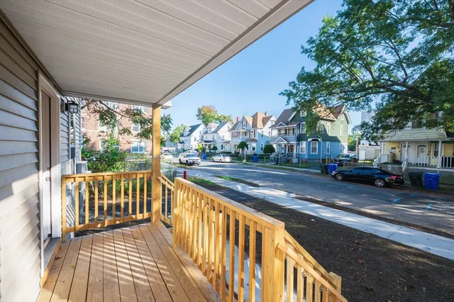 a view of city from a balcony