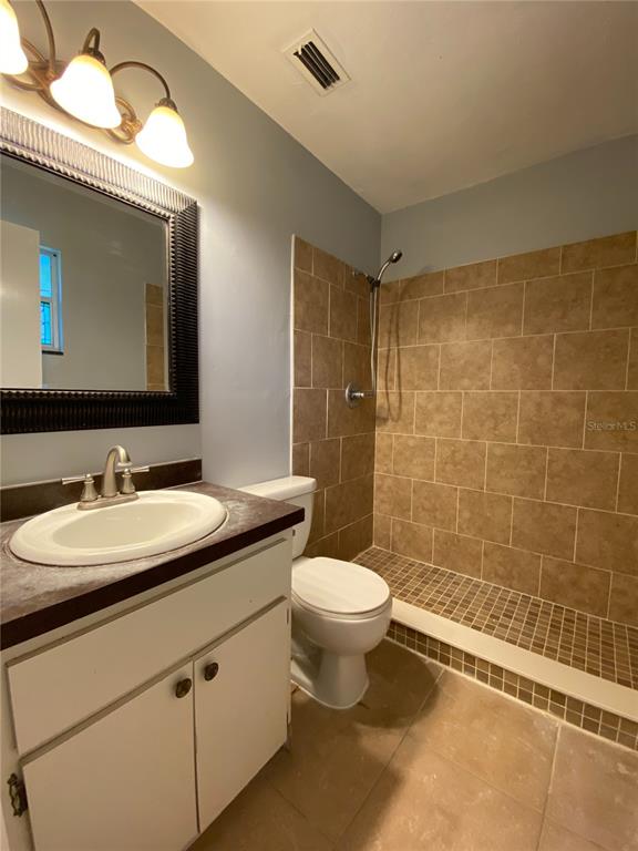 253 Northwest 3rd Street Micanopy, FL 32667 - Photo 12 of 22 a bathroom with a sink a toilet and shower