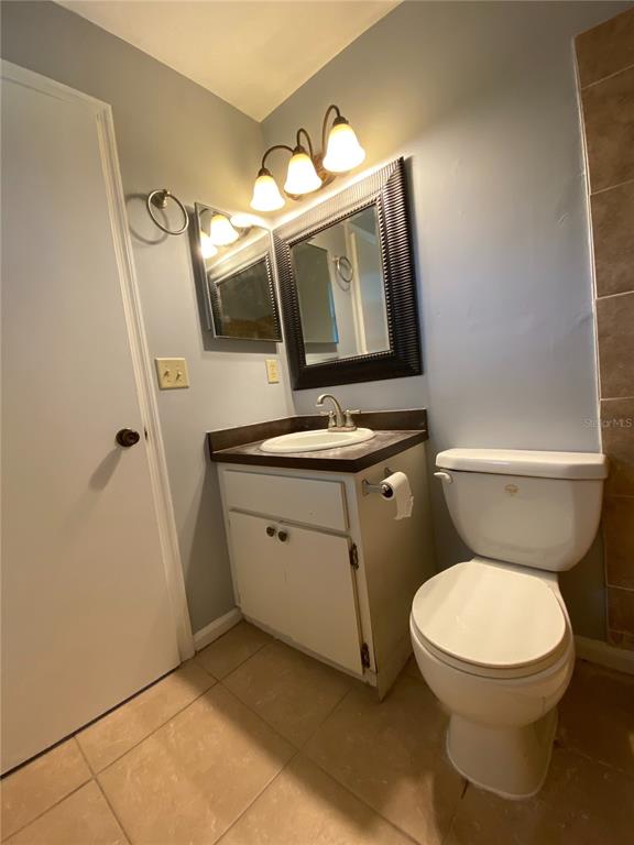 253 Northwest 3rd Street Micanopy, FL 32667 - Photo 13 of 22 a bathroom with a toilet a sink and mirror