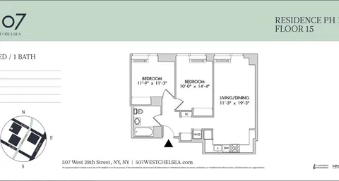 $8,379 | 507 West 28th Street, Unit PH12 | Chelsea